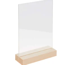 Rico Design Holzaufsteller mit doppelter Acrylscheibe, 10 x 15 cm