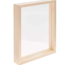 Rico Design Holzrahmen Natur mit doppelter Acrylscheibe