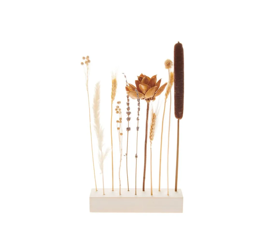 Rico Design Holzständer für Trockenblumen, 21 x 4 x 5 cm