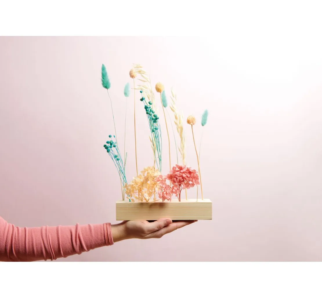 Rico Design Holzständer für Trockenblumen, 21 x 4 x 5 cm