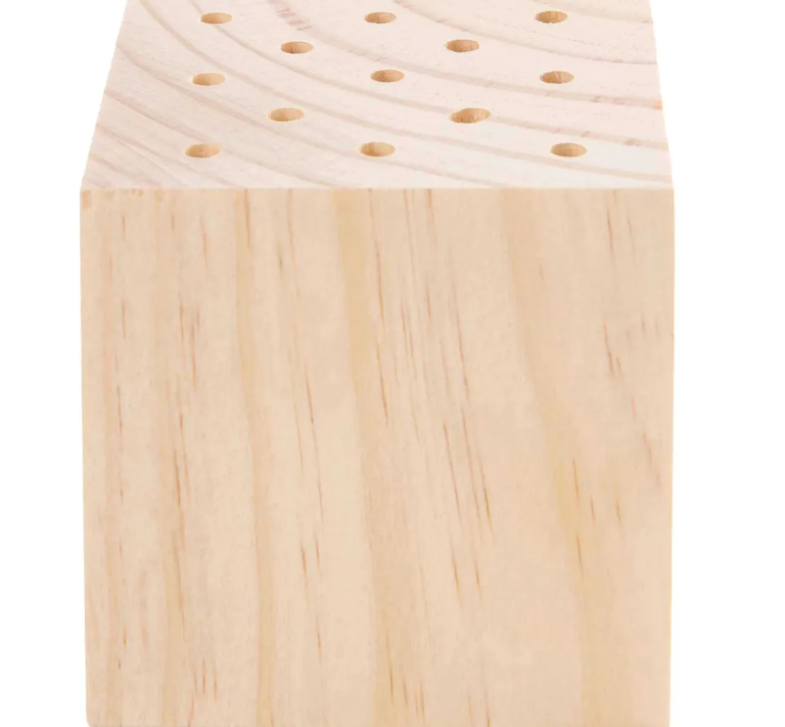 Rico Design Holzständer für Trockenblumen, 8 x 8 x 8 cm