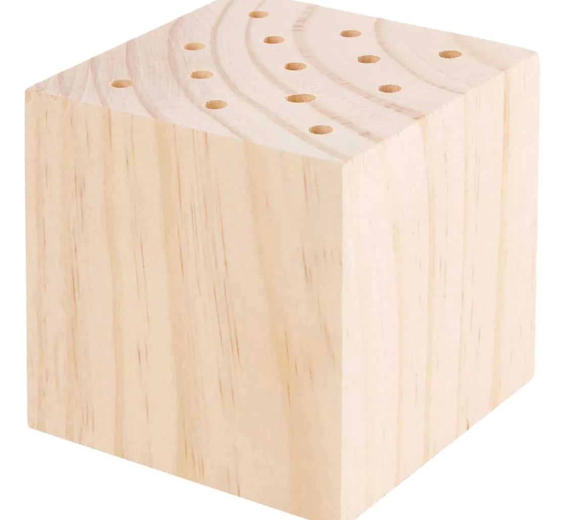 Rico Design Holzständer für Trockenblumen, 8 x 8 x 8 cm