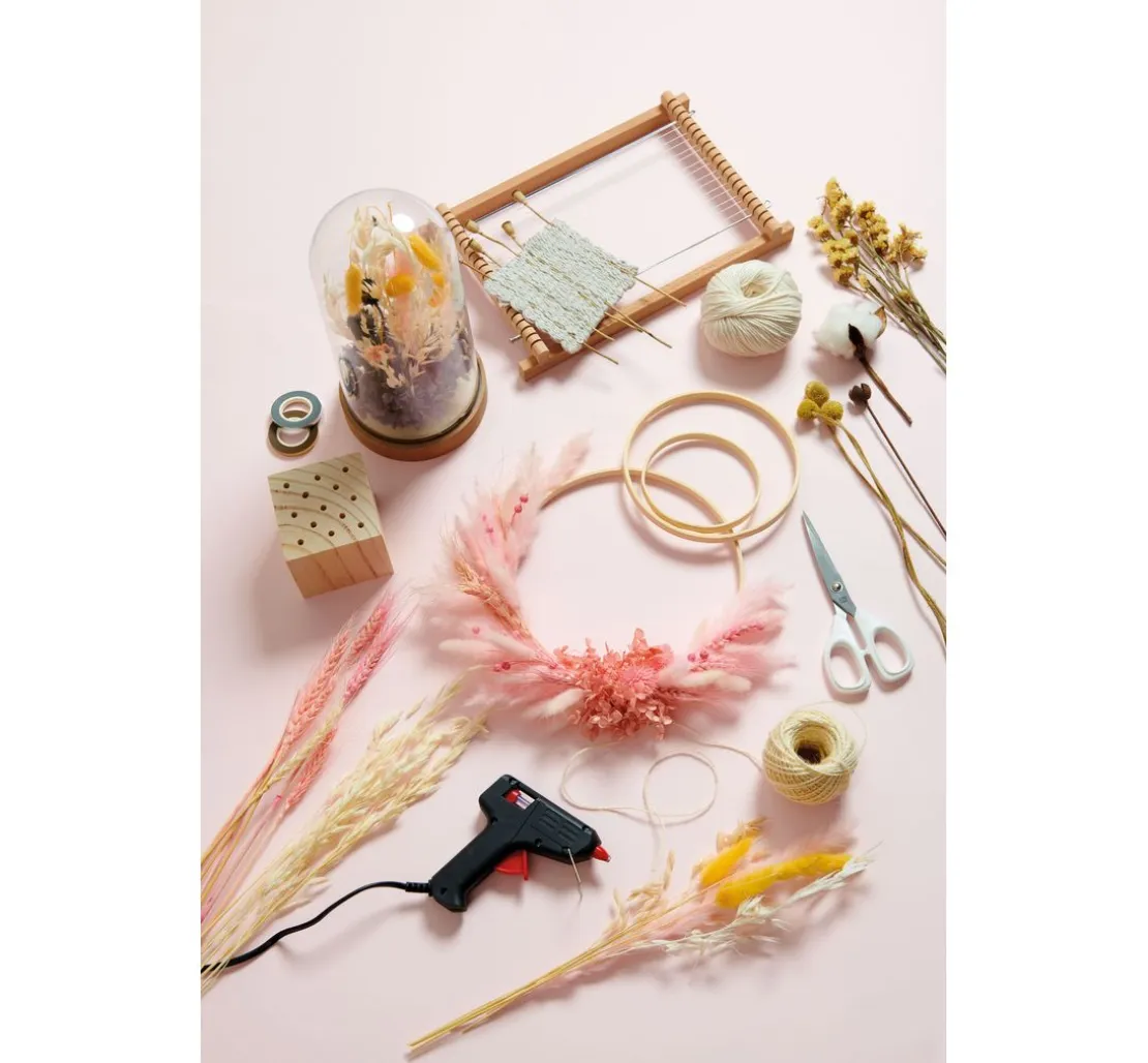 Rico Design Holzständer für Trockenblumen, 8 x 8 x 8 cm