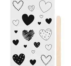 Rubbel-Sticker "Herzen"