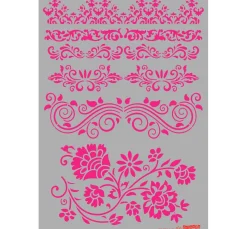 Schablone "Barocke Bordüren", A4