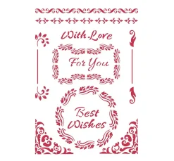 Schablone "Best Wishes"