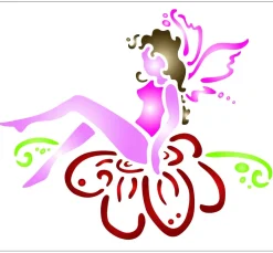 Schablone "Blumenfee", DIN A5