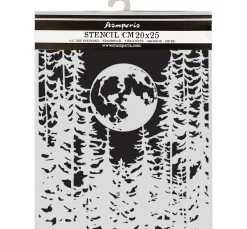 Schablone "Herbarium Silvae - Moon In The Forest"