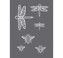 Schablone "Insekten" mit Rakel