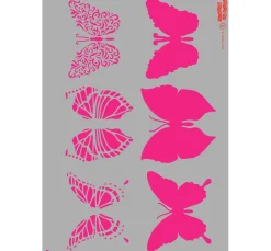 Schablone "Schmetterlingsmotive", A4