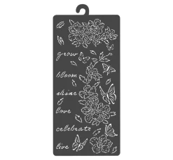 Schablone "Secret Diary - Flowers & Butterfly"