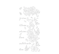 Schablone "Secret Diary - Flowers & Butterfly"
