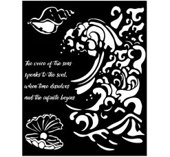 Schablone "Silent Sea - Wave and Shell"