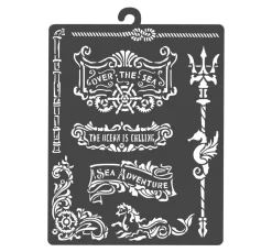 Schablone "Songs of the Sea - Plates and trident"