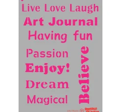 Schablone "Sprüche", A5