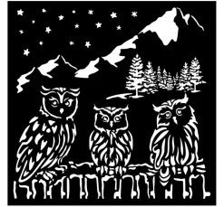 Schablone "The Owl's House - Owls"