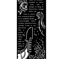 Schablone "Venice", Gondola, 12x25 cm