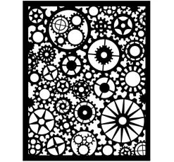 Schablone "Voyages Fantastiques - Gears Pattern"