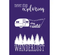 Schablone "Wanderlust" mit Rakel