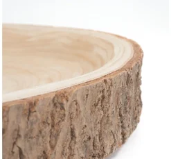 Schwarten Dekoschale, flach, natur