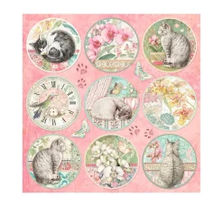 Scrapbook-Block "Katze und Orchidee"