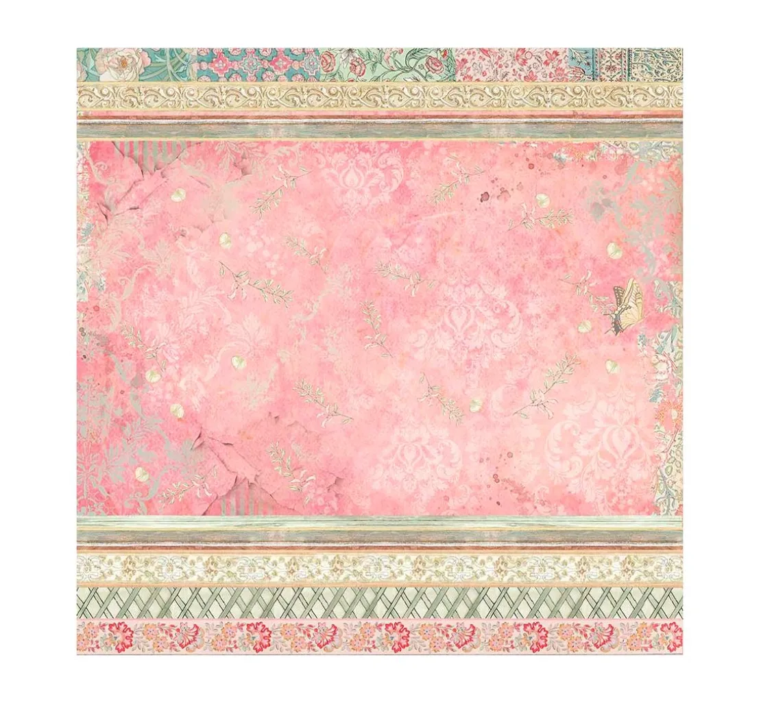 Scrapbook-Block "Katze und Orchidee"