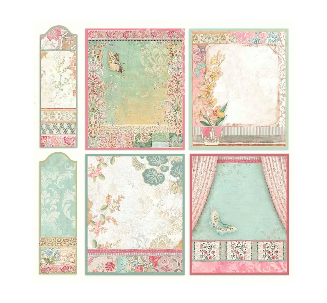 Scrapbook-Block "Katze und Orchidee"