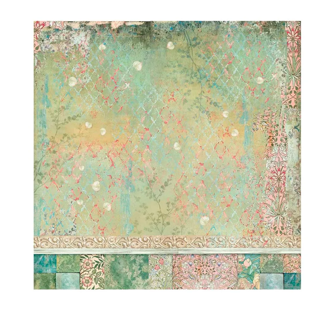 Scrapbook-Block "Katze und Orchidee"