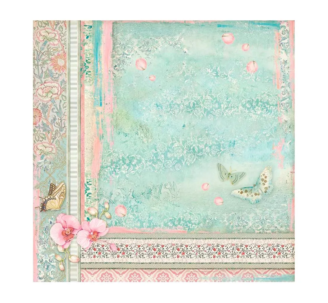 Scrapbook-Block "Katze und Orchidee"