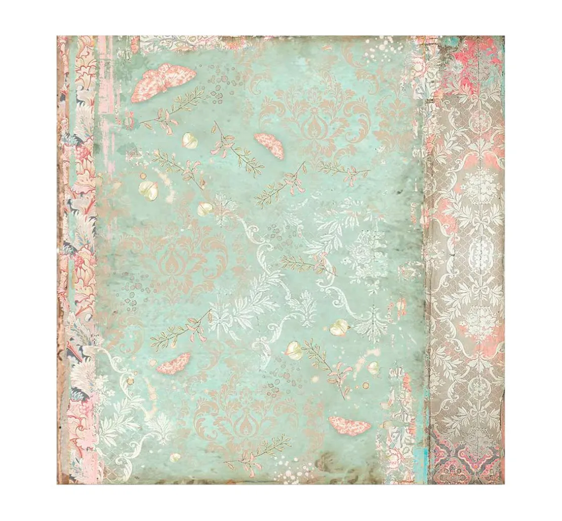 Scrapbook-Block "Katze und Orchidee"