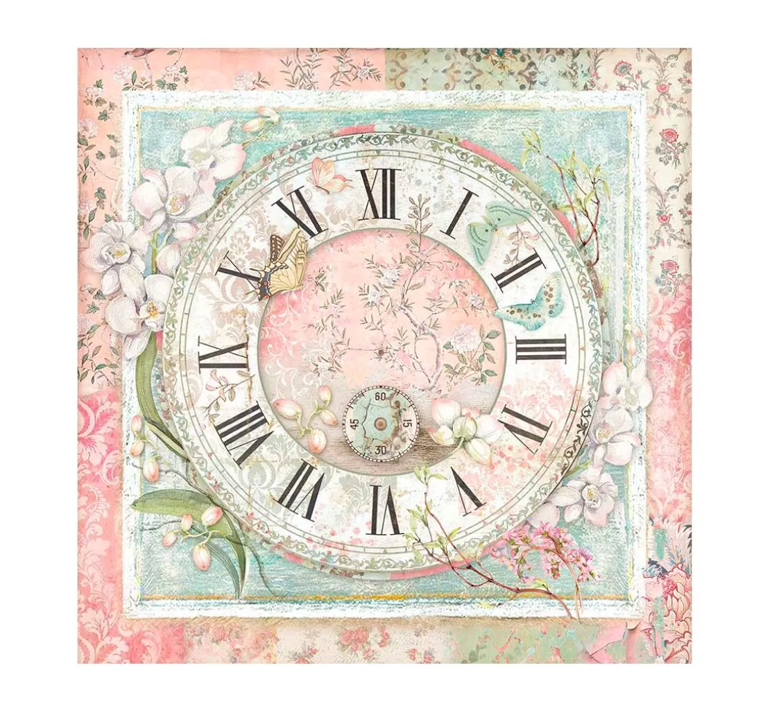 Scrapbook-Block "Katze und Orchidee"