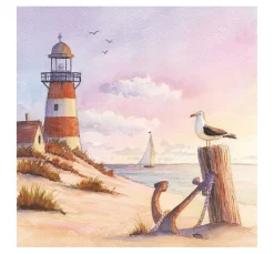 Serviette "Abendstimmung am Meer"