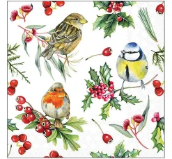 Serviette "Birds in Winter"