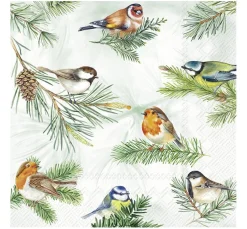 Serviette "Birds on Branch"