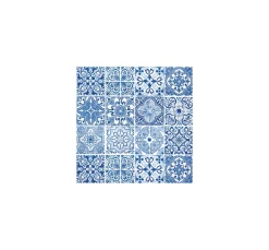 Serviette "Blaue Fliesen"