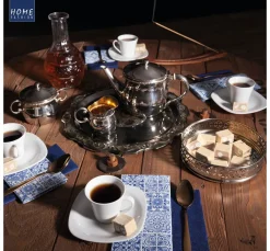 Serviette "Blaue Fliesen"