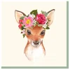 Serviette "Blumen Reh"