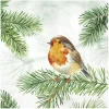 Serviette "Charming Robin"