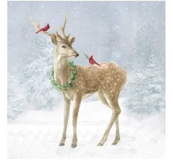Serviette "Deer in Snow"