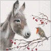 Serviette "Donkey And Robin"