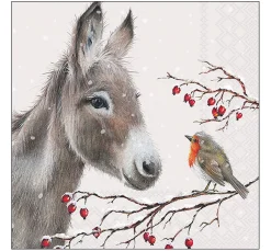 Serviette "Donkey And Robin"