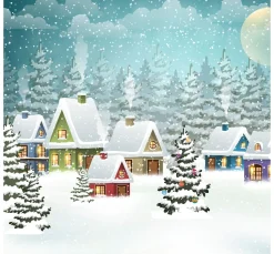 Serviette "Dorf im Schnee"