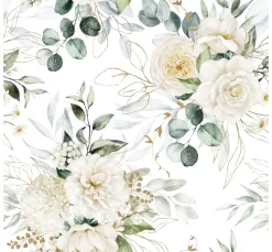 Serviette "Eucalyptus and Roses"