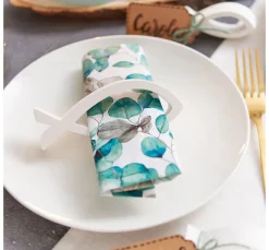 Serviette "Eukalyptusblätter"