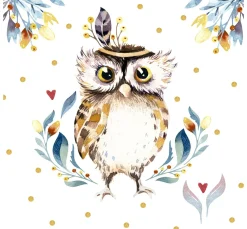 Serviette "Flower Owl"