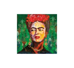 Serviette "Frau mit Blumenkranz"