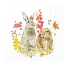 Serviette "Freunde im Frühling"