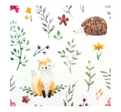 Serviette "Fuchs und Igel"