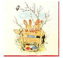 Serviette "Hasenfreundschaft"