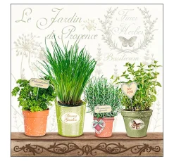 Serviette "Kräutertöpfe"